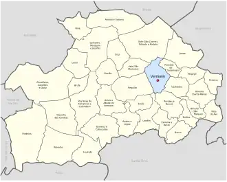 Localização no município de Vila Nova de Famalicão