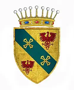 Brasão d´armas de conde de Almada e Abranches