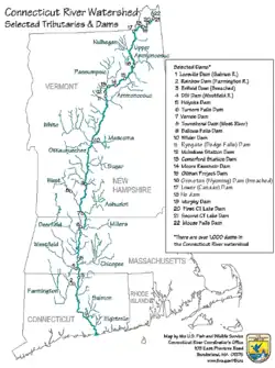 Mapa do rio Connecticut