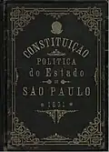 Exemplar da Constituição Paulista de 1891 (pertencente ao acervo do Arquivo Público do Estado de São Paulo).