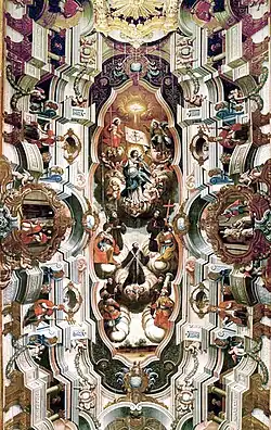 Glorificação dos Santos Franciscanos, teto da Igreja de Santo Antônio, século XVIII, João Pessoa