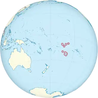 Localização das Ilhas Cook