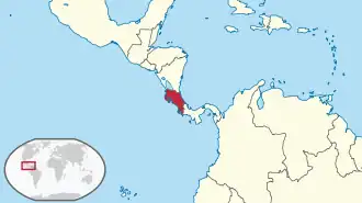 Mapa da Costa Rica