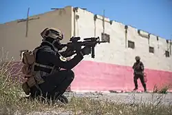 Militar do ISOF durante treinamento