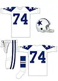 Uniforme branco do Dallas Cowboys de 1960