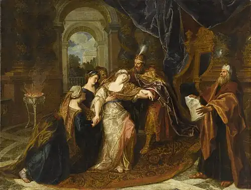 L'Évanouissement d'Esther, 1704