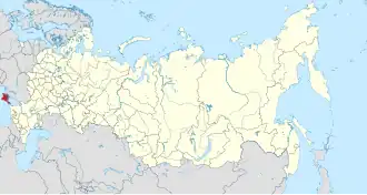 Localização de República da Crimeia na Rússia.