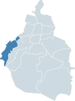 Localização de Cuajimalpa de Morelos na Cidade do México