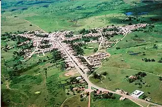 Vista aérea da sede do município em 2007