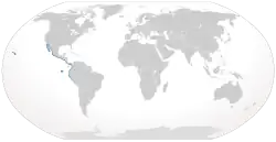 Área de distribuição de Hypanus dipterurus