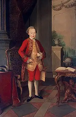 Príncipe D. José aos 12 anos de idade, 1773.