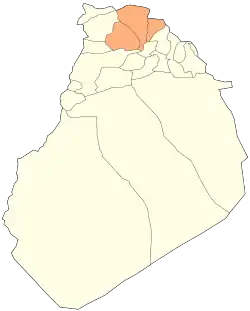 Localização do distrito dentro da província de El Bayadh