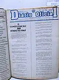 Edição do Diário Oficial do Estado do Piauí, de 5 de outubro de 1989, com o texto da Constituição.