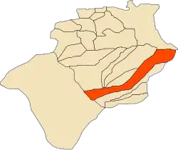 Localização da comuna de Kerzaz dentro da província de Bechar