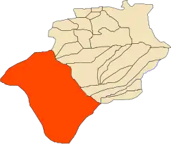 Localização do distrito dentro da província de Béchar