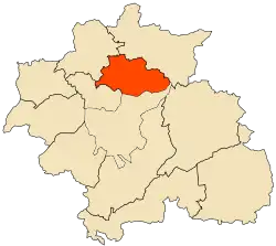 Localização da cidade dentro da província de Constantina