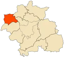 Localização da cidade dentro da província de Constantina