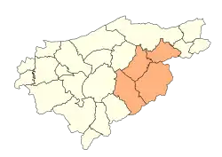 Localização do distrito dentro da província de El Tarf