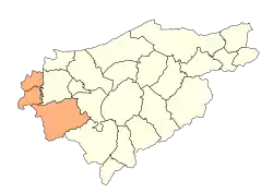 Localização do distrito dentro da província de El Tarf