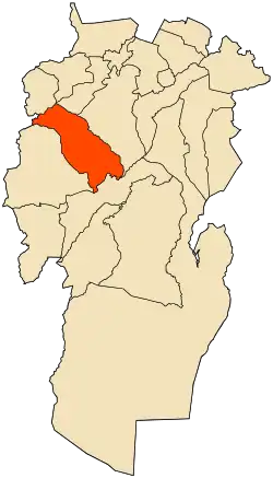 Localização da cidade dentro da província de Khenchela