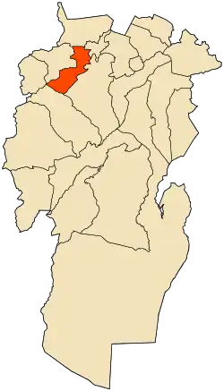 Localização da cidade dentro da província de Khenchela