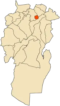 Localização da cidade dentro da província de Khenchela