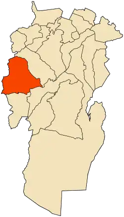 Localização da cidade dentro da província de Khenchela