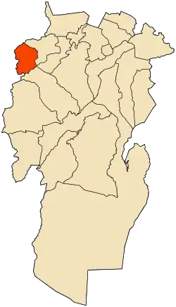 Localização da cidade dentro da província de Khenchela