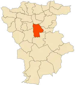 Localização da cidade dentro da província de Mila