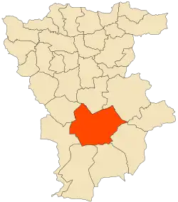 Localização da cidade dentro da província de Mila