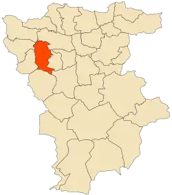 Localização da cidade dentro da província de Mila