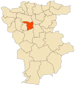 Localização da cidade dentro da província de Mila