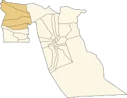 Localização do distrito dentro da província de El Oued
