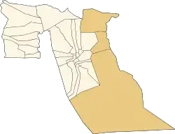 Localização do distrito dentro da província de El Oued