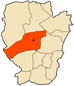 Localização da cidade dentro da província de Naâma