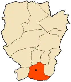 Localização da cidade dentro da província de Naâma