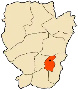 Localização da cidade dentro da província de Naâma