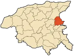 Localização da cidade dentro da província de Chlef