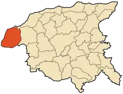 Localização da cidade dentro da província de Chlef