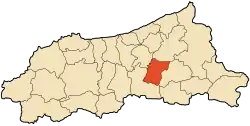 Localização da cidade dentro da província de Jijel