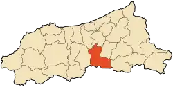 Localização da cidade dentro da província de Jijel