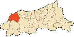 Localização da cidade dentro da província de Jijel
