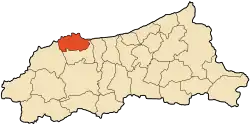 Localização da cidade dentro da província de Jijel