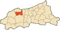 Localização da cidade dentro da província de Jijel