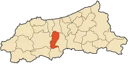 Localização da cidade dentro da província de Jijel