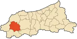 Localização da cidade dentro da província de Jijel