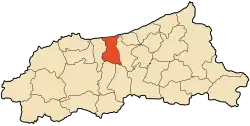 Localização da cidade dentro da província de Jijel