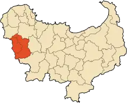 Mapa do distrito dentro da província de Skikda