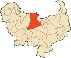 Mapa do distrito dentro da província de Skikda