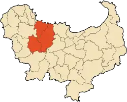 Mapa do distrito dentro da província de Skikda